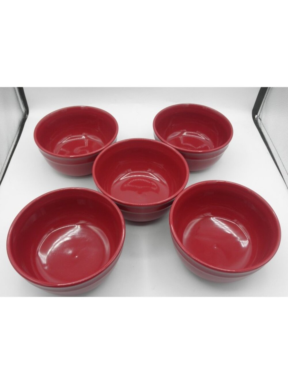 Amelia Red by Mainstays 6-1/4 inch Cereal Bowls Set of 5 Pattern Code: MSYAMERS